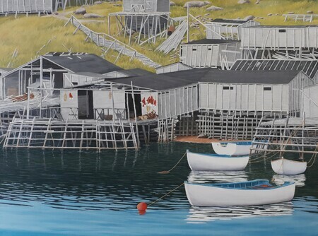 Bay de Verde 1970s canvas print