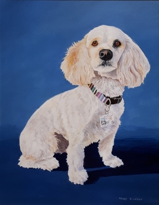 Pet portrait in acrylic